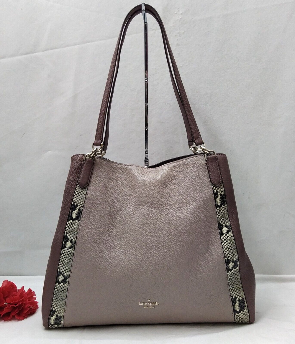 Kate Spade Jackson Mixed Material Medium Triple Compartment Shoulder Bag